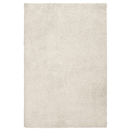 Büyük halı, kırık beyaz, 120x180 cm, dikdörtgen, uzun tüylü