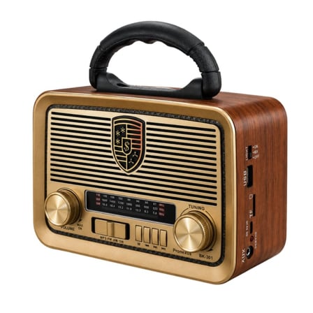 Solar Panelli LED Fenerli FM Radyo - Nostaljik Tasarım - Şarjlı - Bluetooth Özellikli 