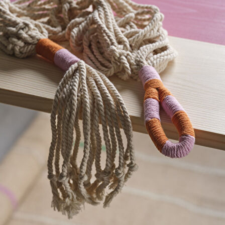 Saksı askısı, beyaz, el yapımı