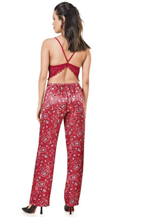 Saten Üçlü Braledli Saten Pijama Takımı - 227