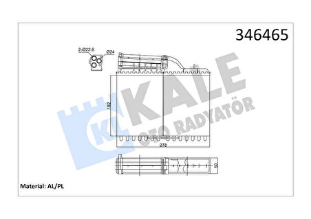 KALORIFER RADYATORU BMW E34 1988-1992 64111384725