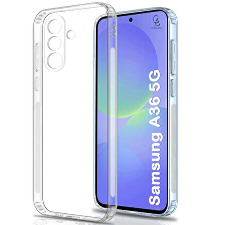 Samsung Galaxy A36 Uyumlu Kılıf Esnek Silikon Telefon Kılıfı ve Temperli Cam Ekran Koruyucu