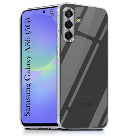 Samsung Galaxy A36 Uyumlu Kılıf Esnek Silikon Telefon Kılıfı ve Temperli Cam Ekran Koruyucu