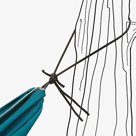 Hamak - Tek Kişilik - 300 X 150 cm - Mavi - Basic