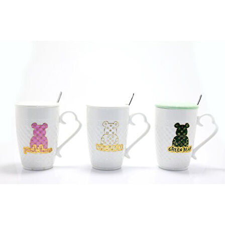 Ayıcık Tasarımlı Porselen Kupa Bardak 