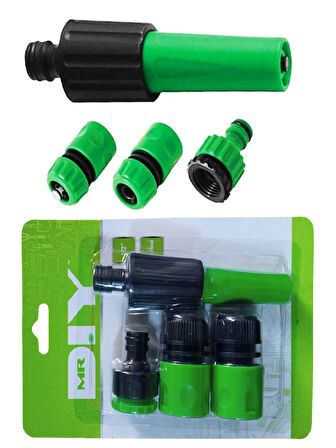 MRDIY Hortum Sulama Başlığı 4'lü Set - Yeşil