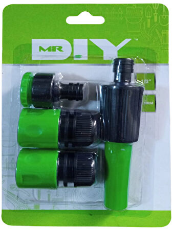 MRDIY Hortum Sulama Başlığı 4'lü Set - Yeşil