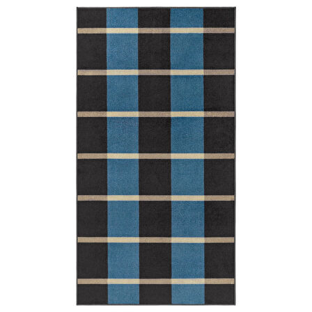 Küçük halı, gri-mavi, 80x150 cm, dikdörtgen, kısa tüylü