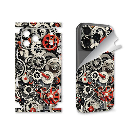 Apple Uyumlu İphone 17 pro max için full kaplama sticker çizilme önleme kılıfsız kullanım için ÇARKLAR