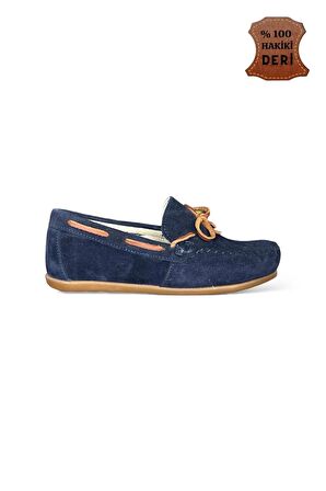 Hakiki Deri Süet Timberland Erkek Çocuk Ayakkabı LACİVERT