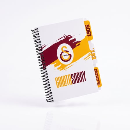 BakGelAl Galatasaray GSLisanslı Spiralli Ayraçlı Not Defteri – Sarı Lacivert Taraftar Defteri 1 Adet