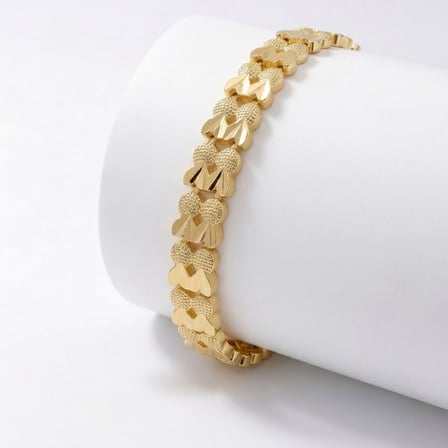 💎 Premium Şık ve Parlak Lovelle 24K Gold Kaplama 8 mm Kadın Bijuteri Bileklik 3183KBV5D11 (~18cm)