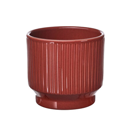 Seramik saksı, kırmızı, 12 cm, iç-dış mekan