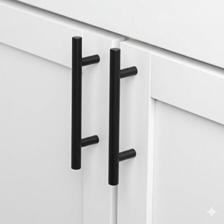 10 ADET Keijo SİYAH 160mm Paslanmaz Kulp (mobilya, dolap kulbu, kulp modeli)