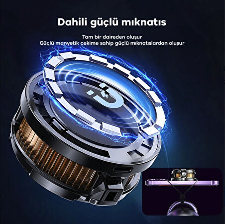 Buz Turbo Telefon soğutucu fan telefon tablet manyetik oyun gaming youtube yayıncı Memo