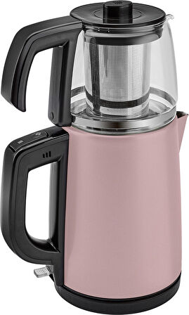 Karaca Tea Glass 2 In 1 Çelik Çay Makinesi Ve Kettle Cosmic Lilac