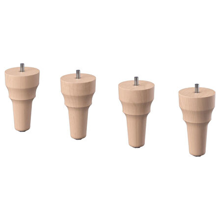 Kanepe ayağı, huş, 12 cm, 4 adet