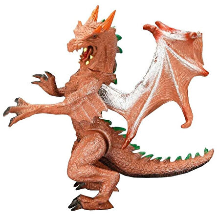 Standlı Ejderha Figürü  13 cm - Kahverengi