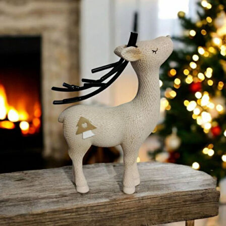 Uretti - Okay 5711 8236 Yılbaşı Ağacı Damgalı Geyik Biblo