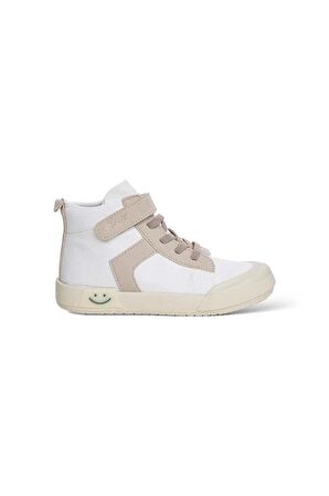 Ortopedik Unisex Işıklı Bilekli Keten Çocuk Spor Ayakkabı BEYAZ