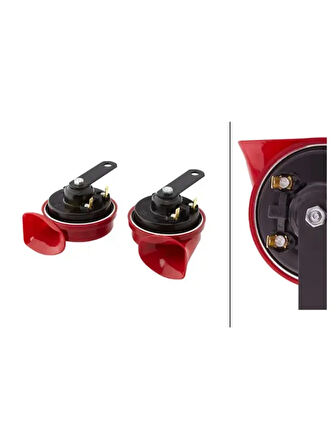 
            KORNA 72W 12V 110dB 400hz < 500hz  109MM 80MM IKILI TAKIM BAS - TIZ
        