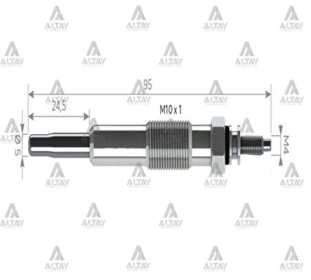 KIZDIRMA BUJİSİ (ISITMA) KANGOO / CLIO / MEGANE 1.9 D F8Q 1998 115 7700100558 (10 ADET)