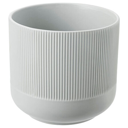 Seramik saksı, gri, 15 cm