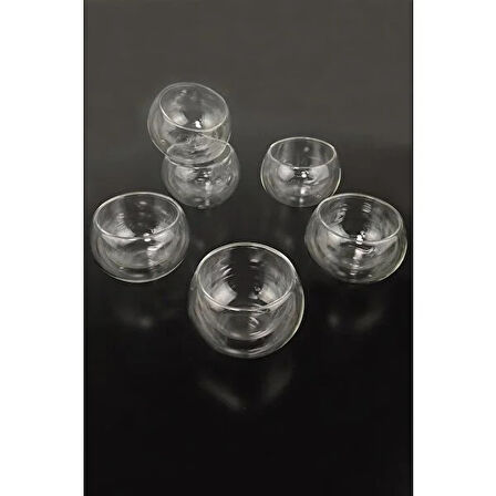 Çift Cidarlı Cam Reçellik 6 Adet