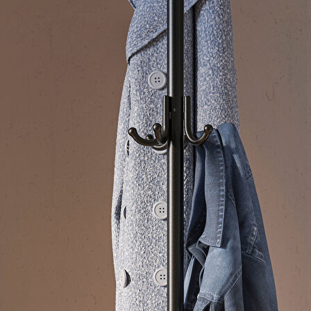 Ayaklı askılık, siyah, 181 cm