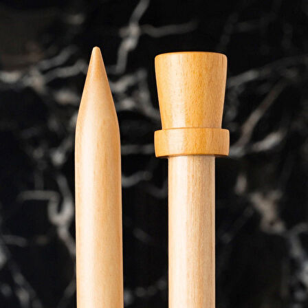 La Mia Whitewood 12 mm 36 cm Ahşap Örgü Şişi