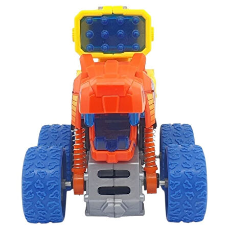 Sürtmeli Dinazor Araçlar - Sesli ve Işıklı - D500-19 - Turuncu