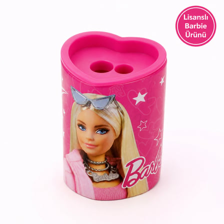 BakGelAl Lisanslı Barbie Metal Kalemtraş Hazneli Tekli Çocuk Okul Kırtasiye Kalem Açacağı