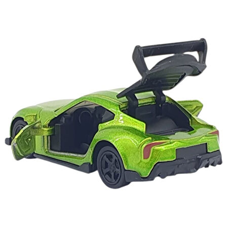 Çek Bırak Metal Küçük Arabalar 8 cm - 6411A - Yeşil
