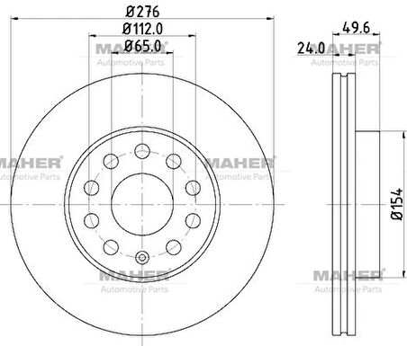 FREN DİSKİ GOLF7 / A3 / LEON / OCTAVIA 2013 ÖN 276MM 5Q0615301A (2 ADET)