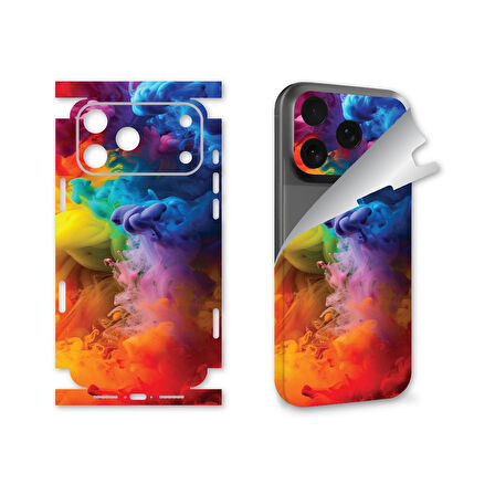 Apple Uyumlu İphone 17 pro max için full kaplama sticker çizilme önleme kılıfsız kullanım için BULUTLAR