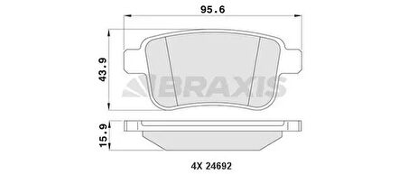 ARKA FREN BALATASI KANGOO III 08 MERCEDES CITAN 1321 1.2 TCE 1.5 DCI 1.6
