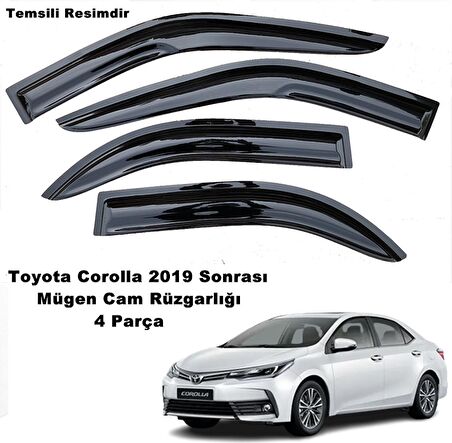 Toyota Corolla Mügen Cam Rüzgarlığı 2019 Sonrası Sedan Kasalar 4 Lü Set Cam Rüzgarlığı