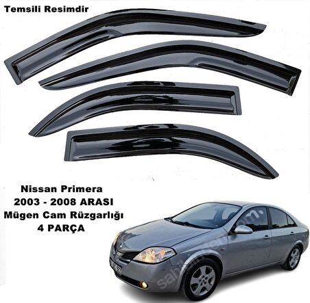Nissan Primera Mügen Cam Rüzgarlığı 2003-2008 Arası Tüm Kasalar 4 Lü Set Mügen Cam Rüzgarlığı