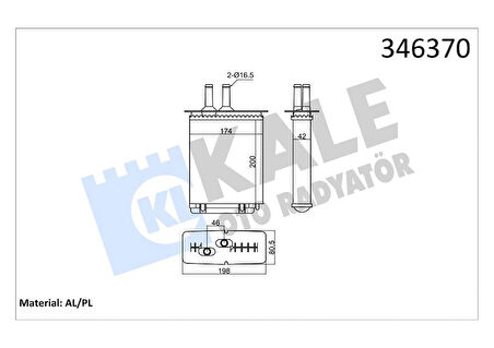 KALORİFER RADYATÖRÜ PUNTO 1.1-1.2-1.4-1.6-1.7 1993-1999 46721212 46722095 5893932