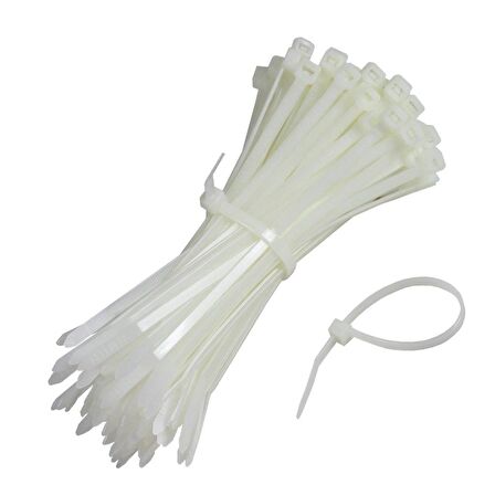 KSN Kablo Bağı Plastik Kelepçe Beyaz 9x1020mm  -  100 Adet 