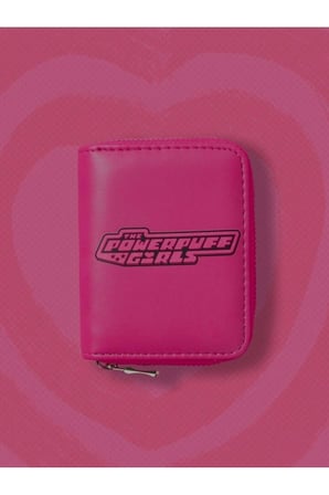 Powerpuff Girls Desenli Pembe Mini Cüzdan