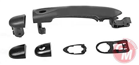 DIŞ KAPI AÇMA KOLU ÖN RL SENSÖRLÜ-SİYAH / ASTARLI MEGANE 3-FLUENCE-CLIO 4 - 6PARÇA 806B09141R