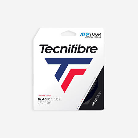 Black Code Monofilament Tenis Kordajı - 1,24 Mm - Siyah