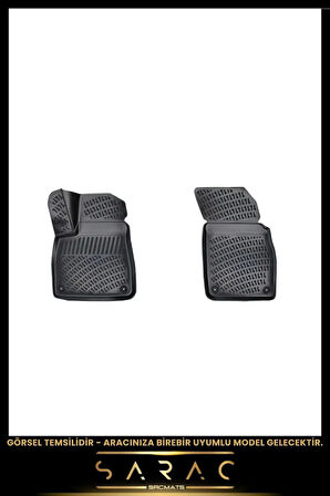 Renault Kangoo 2005 Model Panelvan Araca Özel 3d Havuzlu Paspas(2 PARÇA)