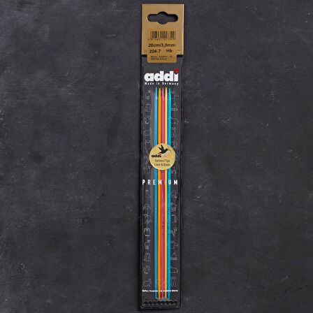 Addi Colibri 3mm 20cm Renkli Çorap Şişi - 204-7