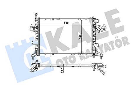 RADYATÖR BRAZING CORSA C-COMBO-TIGRA 1.0-1.2-1.2 165-1.4-1.4 165 AC KLİMASIZ MEK 538X348X23 13 00236-9201955-25555161-24445162 95513834 1300334 1300250 93173379