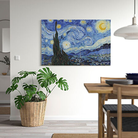 Resim, çok renkli, 118x78 cm, Yıldızlı Gece