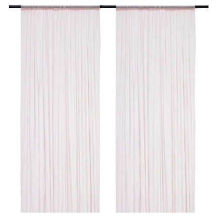 Tül perde/2 kanat, pembe, 145x300 cm
