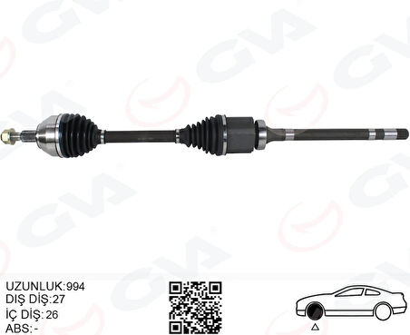 ON AKS KOMPLE SAG KUGA 1 2008-2013 2.0 TDCI 85413B436AC 85413B436AD 1683584