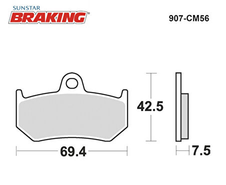 SİNTERLİ ARKA FREN BALATASI / MV AGUSTA / F4 S / 1000cc / ARKA  / 2004-2005-2006-2007